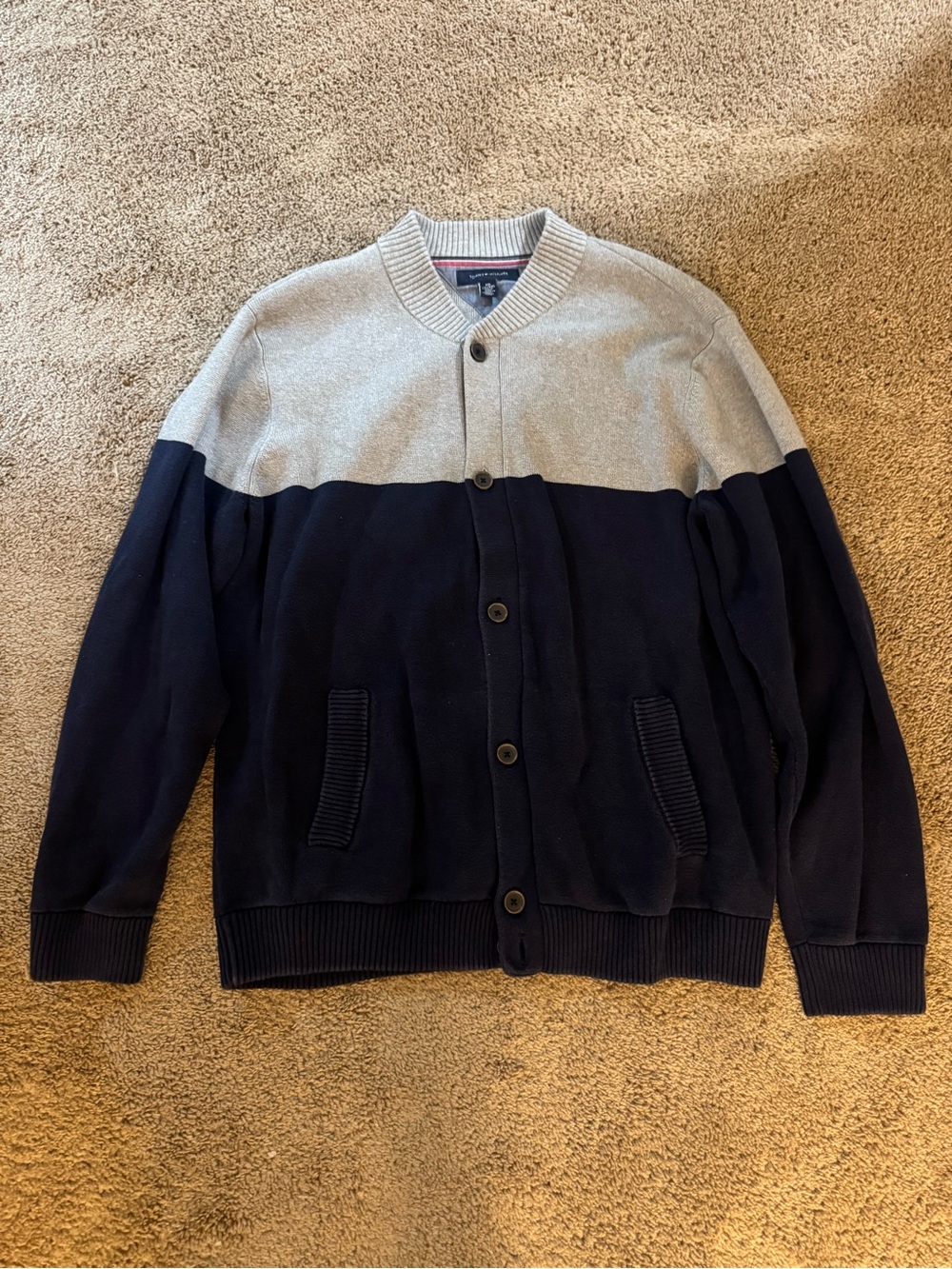 Tommy Hilfiger Gray Knit Cardigan